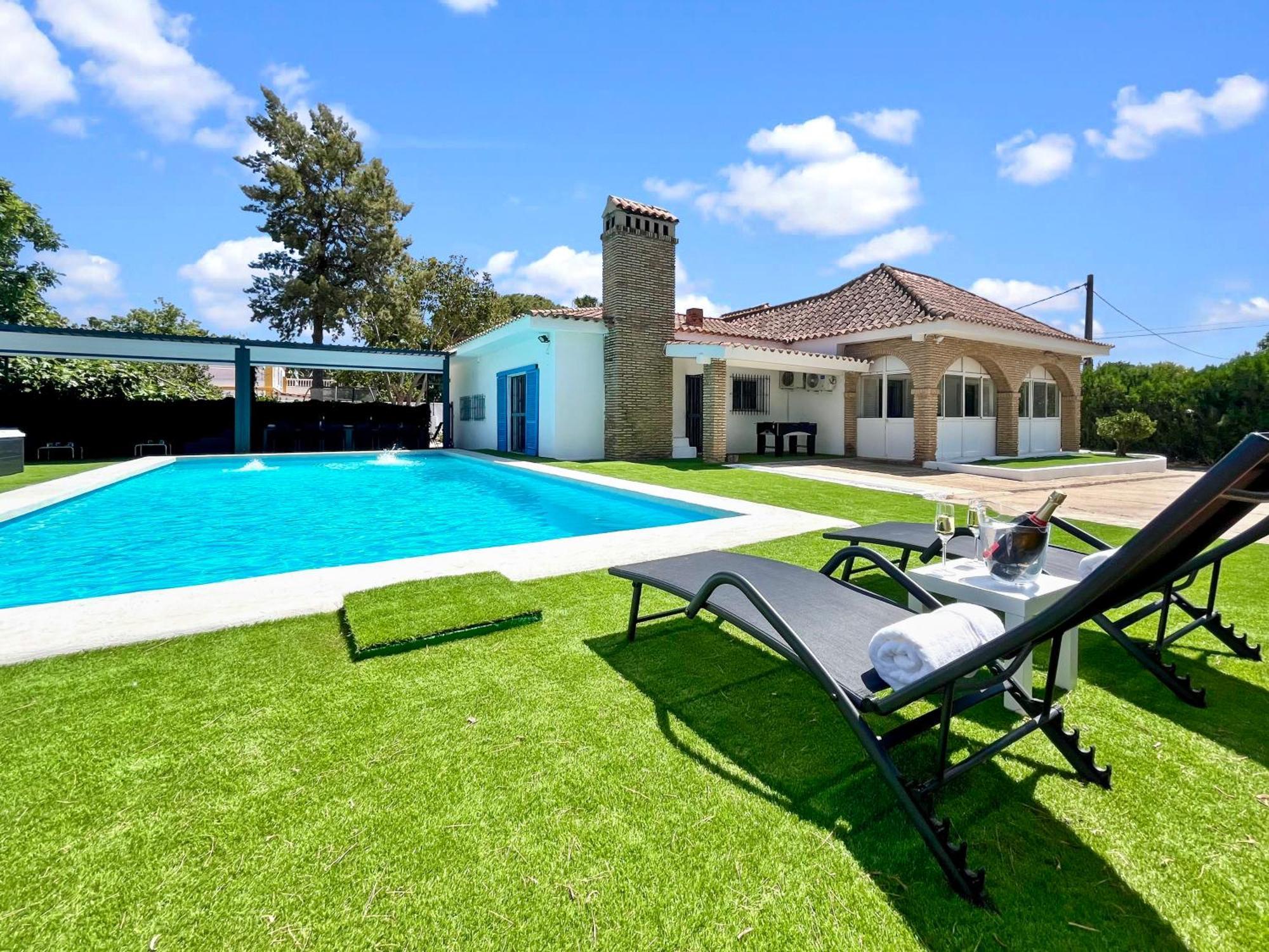 Villa San Patricio I Piscina Privada I Jacuzzi Spa I Bbq I Ps5 I Aire Acon I 3000M2 I 5Min-Centro Jerez de la Frontera Exterior foto